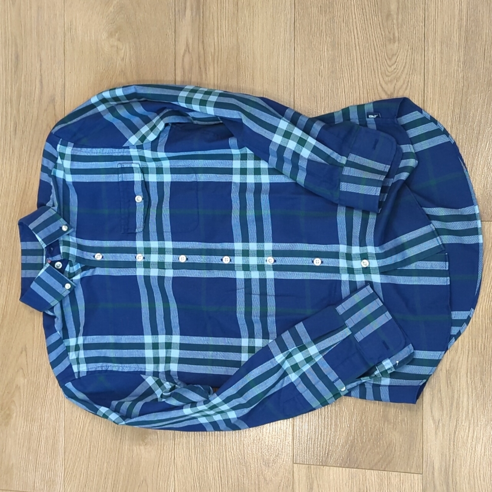 vineyard vines Performance Flannel Slim Crosby Shirt sz S